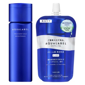 AQUALABEL 아쿠아라벨 크림급 브라이트닝 유액 130ml + 아쿠아라벨 크림급 브라이트닝 유액 리필용 110ml, 1세트