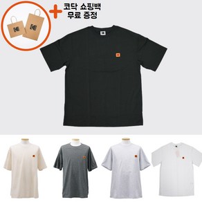 [백화점신상판/AS가능] 코닥 시그니처 로고 아스킨 반팔티 반팔 티셔츠 남자 여자 공용 ppJ 블랙 차콜 베이지 화이트 멜란지 K5223ERS34