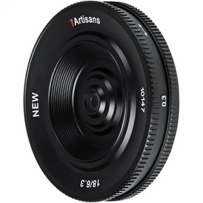7atisans 18mm F6.3 Mak II UFO Lens Compatible with Fuji XMount Mioless Cameas XA3 XA5 XA7 XＭ, Black Mak II, 1개