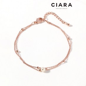 CIARA 14K Pama 투라인 스와로브스키 진주 팔찌(GoldPlated)