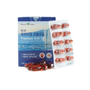 팜그린 프리미엄 크릴오일 1000mg x 30캡슐, 1개