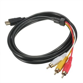 HDMI 수컷에서 3RCA AV 케이블 어댑터 M / M / M Composite 커넥터 송신기 HDMI에서 AV High의 경우 1.5m / 5 피트