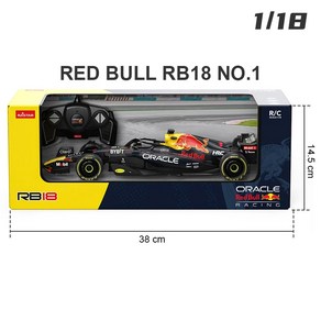 F1 레드불 RB18 1:12 맥스 레이싱카 포뮬러 무선조종, 1-18 상품박스포함, 1개