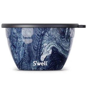 스웰 SWELL 스테인리스 스틸 샐러드 보울 키트 64온스 틱우드, 1) 64 oz - 아주라이트 대리석, 1개