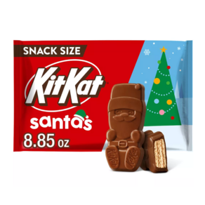 킷캣 밀크 초콜릿 웨이퍼 스낵 사이즈 크리스마스 산타 / Kit Kat Milk Chocolate Wafer Snack Size Santas Christmas