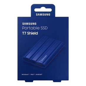 삼성전자 포터블 외장SSD T7 Shield 블루 1TB USB 3.2 Gen.2 MU-PE1T0R/WW, 2TB