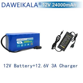 18650 리튬 배터리 팩 용량 12V 충전식 배터리 12V 30000mAh DC 12.6V 30Ah CCTV 캠 모니터 충전기 포함