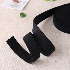 짱패브릭 (5마)고탄력-이중직고무밴드-블랙, 20mm, 1개