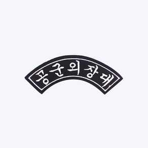 공군의장대 아치형 약장 - 군인 패치 군대 군용 오버로크 벨크로 가방 마크 백팩 와펜 밀리터리