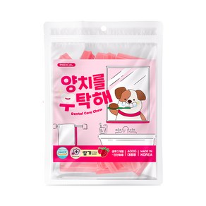 양치를부탁해 강아지 덴탈껌 3종 (딸기/블루베리/코코넛), 1개, 400g, 딸기(면역)