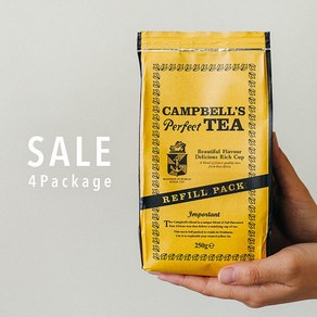 Campbell's Pefect Tea 캠벨스 퍼펙트 티 홍차 밀크티용 리필형 250g 4P, 4개, 1개입