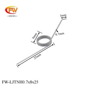 토션스프링 인장 금형 태엽 스프링 Finewe 10 개몫 쓰레기통 조정 가능한 3 코일 0.7mm 스테인레스 스틸 304 와이어 135도 비틀림 맞춤 서비스 포함 25mm 0.7mm 8mm, 1개