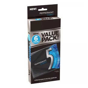 5껌 페퍼민트 코발트 무설탕 껌 6팩/ Wigley's 5 Gum Cobalt Peppemint (15 ct. 6pk.), 1개, 224g