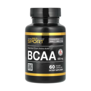 캘리포니아골드 BCAA 분지사슬아미노산 500mg 60 베지 캡슐 (2개월분), 1개