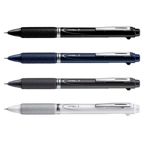 Pentel Enegel 펜텔 에너겔 3색 볼펜 0.5mm XBLC35, 0.5 다크블루(XBLC35C)