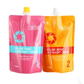 엘르 칼라 볼륨 매직스트레이트 1제+2제, 2제 크림, 1개, 500ml