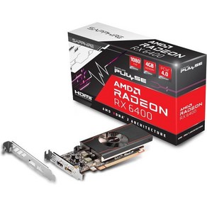 Sapphie 11315-01-20G Pulse AMD Radeon RX 6400 로우 프로파일 게임용 그, 1