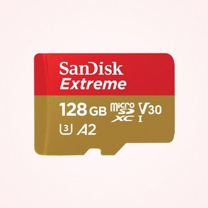 SanDisk 익스트림 마이크로SD 190MB/s 128 GB, 128GB, 1개