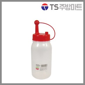 [한일] 투명 케찹병 (노란색뚜껑) 케찹 튜브 (5종) 소스병, 630ml, 1개