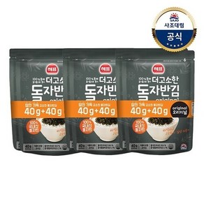 [사조대림] 더고소한 자반김 돌자반 80g(40g+40g) x3개, 3개