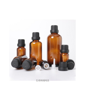 갈색 드롭캡 아로마 오일 화장품 공병, 100ml, 1개