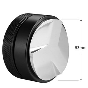 JINGHENG 스테인레스 탬퍼 탬핑 레벨링 디스트리뷰터 49 51 53 54 58mm, 53mm회오리블랙, 1개