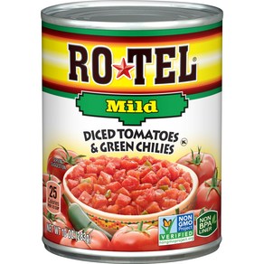 Rotel 다이스드 토마토 앤 그린 칠리 통조림 마일드, 283g, 1개