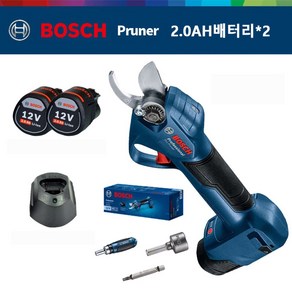 BOSCH 충전전지가위 12V 무선 전동가위 2.0Ah 배터리2, 1개