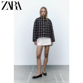 ZARA 자라 스트럭처 트위드 퀼팅 누빔자켓