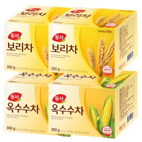 [오늘쇼핑]동서 보리차 300gx2개+옥수수차 300gx2개 / 총 4개, 1세트, 300g, 10g
