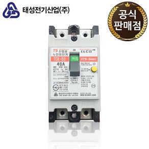 국산 태성 산업용 누전 차단기 40A 2P 5KA ELCB, 1개