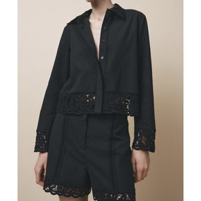 ZARA 자라 크로셰 셔츠 4786/042 4786042 블랙