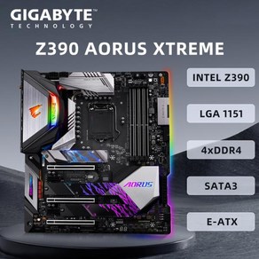 GIGABYTE AORUS XTREME 마더보드 인텔 Z390 게이밍 메인보드 지지대 9900K 9600K 9400F 8600K CPU DD, 한개옵션1, 한개옵션0