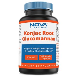 노바 뉴트리션 곤약 루트 글루코만난 2000mg 180정 Nova Nutitions Konjac Root Glucomannan, 1개