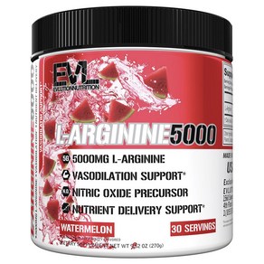 EVLUTIONNUTRITION L-아르기닌 5000 수박 맛