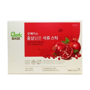 정관장몰 굿베이스 홍삼담은 석류스틱 (10ml*30포) 선물용 띠지 쇼핑백 선택가능, 300ml, 1개