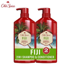 Old Spice 피지 2인1 남성용 샴푸 & 컨디셔너 44온스, 2개, 650ml