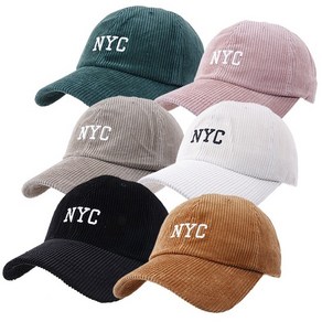 NYC 골덴 볼캡 6color 남자 여자 커플 겨울 방한 골프 야구모자/OM-C28016