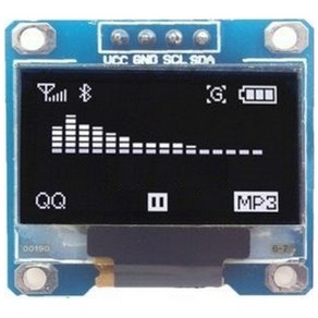 아두이노 0.96 인치(inch) 흰색 4핀(Pin) SSD1306 OLED / Interface SPI I2C 0.1%의 비밀