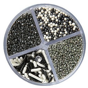 Wilton Pealized Silve Spinkles 3.8 oz. Edible Silve Glitte 윌튼 펄라이즈드 실버 스프링클 3.8온스 식용 실버 글리터, 1개, 107g