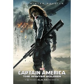 노 브랜드 BUCKYCaptain Ameica: The Winte Soldie: 영화 포스터 두꺼운 원래 크기 Chis Evans Fank Gillo Sebastian Stan, no fame