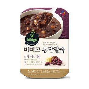 비비고통단팥죽 280G/씨제이-6개, 280g, 6개