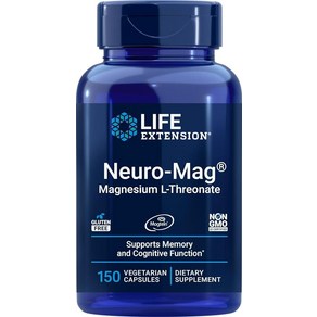 Life Extension Neuo-Mag 마그네슘 L-트레오네이트 캡슐 150개, 150정, 1개