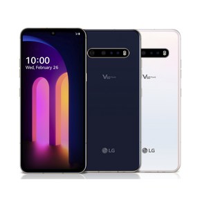 LG V60 ThinQ 듀얼 스크린 LGV60 전체 화면 휴대폰, 128GB, 네이비