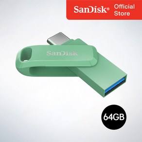 샌디스크코리아 공식인증정품 USB 메모리 Ultra Dual Go 울트라 듀얼 고 Type-C OTG USB 3.1 SDDDC3 64GB 압생트그린