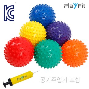 플레이핏 감각볼 20cm 6개 세트 표면돌기 탱탱볼