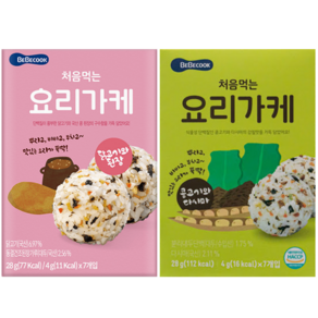 베베쿡 처음먹는 요리가케 1+1 닭고기와된장+콩고기와다시마, 28g, 2개