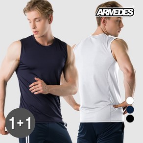 [2개] 아르메데스 남성용 기능성 데일리 민소매 티셔츠 AR-123