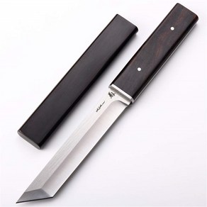 d2 blade full tang 생존 캠핑 하이킹 칼 ebony handle 사냥 야외 tanto 칼 60 hrc japanese style katana