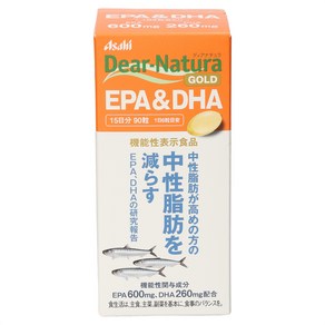 Asahi 디어 내츄라 골드 EPA 600mg & DHA 260mg 소프트젤, 1개, 90정